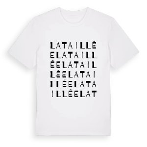 La Taillée ordlek t-shirt – ekologisk bomull t-shirt från Pinshirt