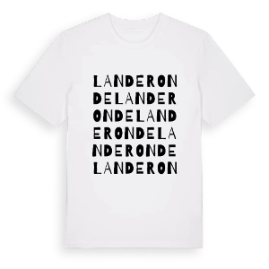 Landeronde ordlek t-shirt – ekologisk bomull t-shirt från Pinshirt