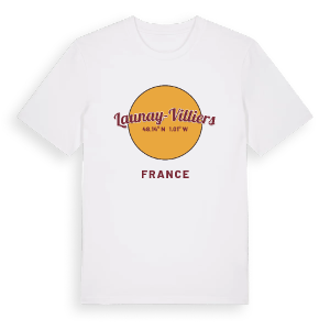Launay-Villiers cirkel t-shirt – ekologisk bomull t-shirt från Pinshirt