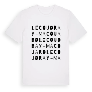 Le Coudray-Macouard ordlek t-shirt – ekologisk bomull t-shirt från Pinshirt
