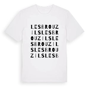 Les Brouzils ordlek t-shirt – ekologisk bomull t-shirt från Pinshirt