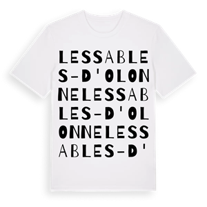 Les Sables-d'Olonne ordlek t-shirt – ekologisk bomull t-shirt från Pinshirt