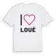Jag älskar Loué t-shirt stort tryck