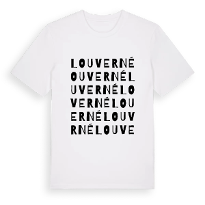 Louverné ordlek t-shirt – ekologisk bomull t-shirt från Pinshirt