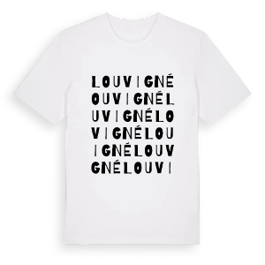 Louvigné ordlek t-shirt – ekologisk bomull t-shirt från Pinshirt