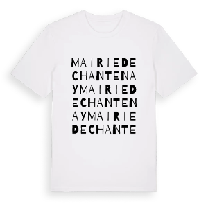 Mairie de Chantenay ordlek t-shirt – ekologisk bomull t-shirt från PinShirt