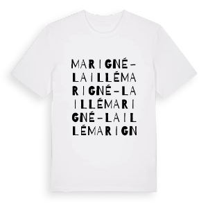 Marigné-Laillé ordlek t-shirt – ekologisk bomull t-shirt från Pinshirt