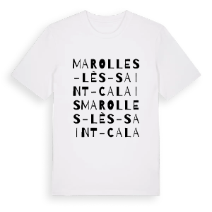 Marolles-lès-Saint-Calais ordlek t-shirt – ekologisk bomull t-shirt från Pinshirt