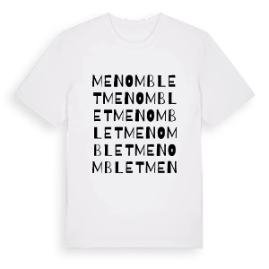 Menomblet ordlek t-shirt – ekologisk bomull t-shirt från Pinshirt