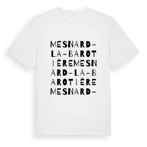 Mesnard-la-Barotière ordlek t-shirt – ekologisk bomull t-shirt från Pinshirt