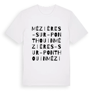 Mézières-sur-Ponthouin ordlek t-shirt – ekologisk bomull t-shirt från PinShirt