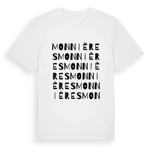 Monnières ordlek t-shirt – ekologisk bomull t-shirt från Pinshirt