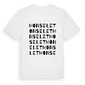 Monselet ordlek t-shirt – ekologisk bomull t-shirt från Pinshirt