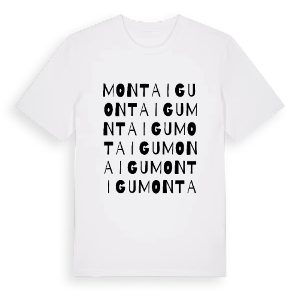 Montaigu ordlek t-shirt – ekologisk bomull t-shirt från Pinshirt