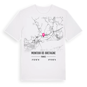Montoir-de-Bretagne karta t-shirt – ekologisk bomull t-shirt från Pinshirt
