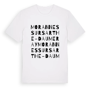 Morannes sur Sarthe-Daumeray ordlek t-shirt – ekologisk bomull t-shirt från Pinshirt
