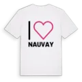 Jag älskar Nauvay t-shirt stort tryck