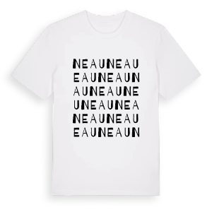 Neau ordlek t-shirt – ekologisk bomull t-shirt från Pinshirt