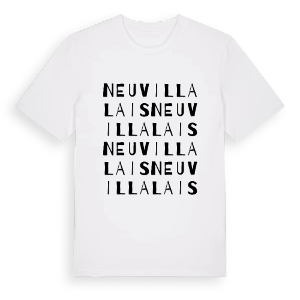 Neuvillalais ordlek t-shirt – ekologisk bomull t-shirt från Pinshirt