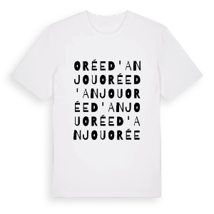 Orée d'Anjou ordlek t-shirt – ekologisk bomull t-shirt från Pinshirt