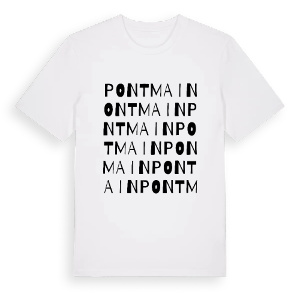 Pontmain ordlek t-shirt – ekologisk bomull t-shirt från Pinshirt