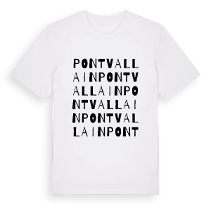 Pontvallain ordlek t-shirt – ekologisk bomull t-shirt från Pinshirt