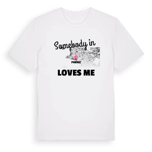 Någon i Pornic älskar mig t-shirt – ekologisk bomull t-shirt från Pinshirt