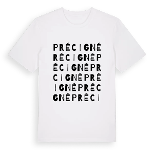 Précigné ordlek t-shirt – ekologisk bomull t-shirt från Pinshirt