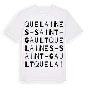 Quelaines-Saint-Gault ordlek t-shirt – ekologisk bomull t-shirt från Pinshirt