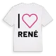 Jag älskar René t-shirt stort tryck