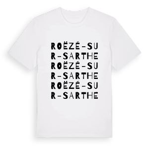 Roëzé-sur-Sarthe ordlek t-shirt – ekologisk bomull t-shirt från Pinshirt