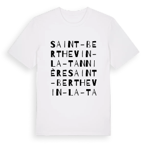 Saint-Berthevin-la-Tannière ordlek t-shirt – ekologisk bomull t-shirt från PinShirt