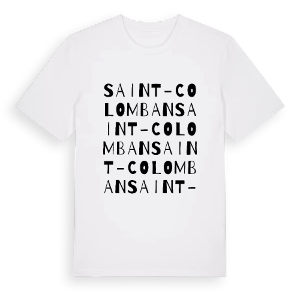 Saint-Colomban ordlek t-shirt – ekologisk bomull t-shirt från Pinshirt
