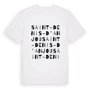 Saint-Denis-d'Anjou ordlek t-shirt – ekologisk bomull t-shirt från Pinshirt