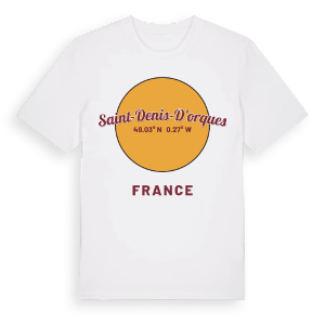 Saint-Denis-d'Orques cirkel t-shirt – ekologisk bomull t-shirt från Pinshirt