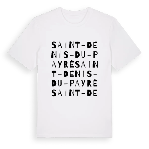 Saint-Denis-du-Payré ordlek t-shirt – ekologisk bomull t-shirt från Pinshirt