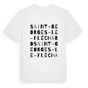 Saint-Georges-le-Fléchard ordlek t-shirt – ekologisk bomull t-shirt från Pinshirt