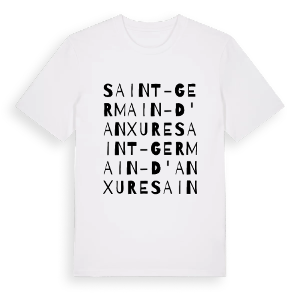 Saint-Germain-d'Anxure ordlek t-shirt – ekologisk bomull t-shirt från Pinshirt