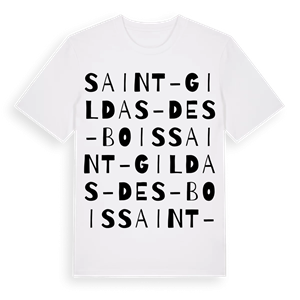 Saint-Gildas-des-Bois ordlek t-shirt – ekologisk bomull t-shirt från Pinshirt