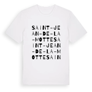 Saint-Jean-de-la-Motte ordlek t-shirt – ekologisk bomull t-shirt från Pinshirt