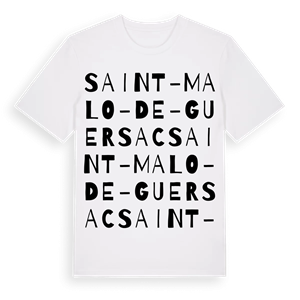 Saint-Malo-de-Guersac ordlek t-shirt – ekologisk bomull t-shirt från Pinshirt