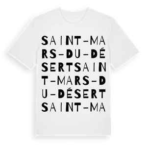 Saint-Mars-du-Désert ordlek t-shirt – ekologisk bomull t-shirt från Pinshirt