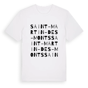 Saint-Martin-des-Monts ordlek t-shirt – ekologisk bomull t-shirt från Pinshirt