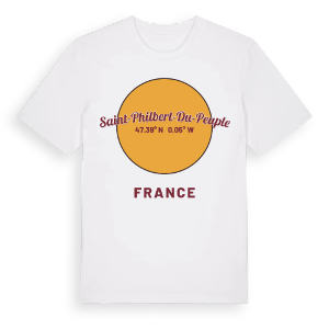 Saint-Philbert-du-Peuple cirkel t-shirt – ekologisk bomull t-shirt från Pinshirt