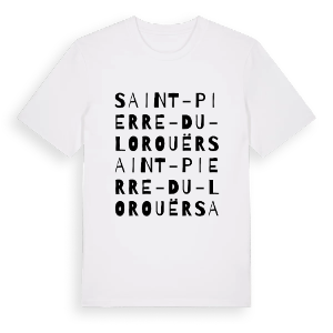 Saint-Pierre-du-Lorouër ordlek t-shirt – ekologisk bomull t-shirt från Pinshirt