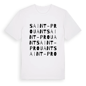 Saint-Prouant ordlek t-shirt – ekologisk bomull t-shirt från Pinshirt