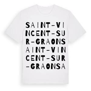 Saint-Vincent-sur-Graon ordlek t-shirt – ekologisk bomull t-shirt från Pinshirt