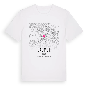 Saumur karta t-shirt – ekologisk bomull t-shirt från Pinshirt