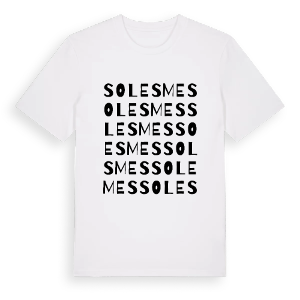Solesmes ordlek t-shirt – ekologisk bomull t-shirt från Pinshirt