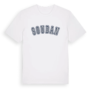 Soudan college t-shirt – ekologisk bomull t-shirt från Pinshirt